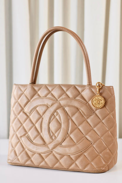 Chanel beige Medallion tote
