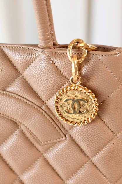 Chanel beige Medallion tote
