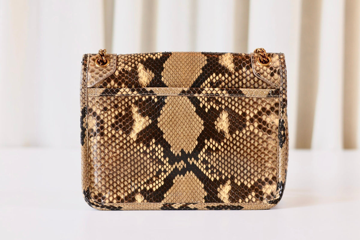 Saint Laurent Niki python leather