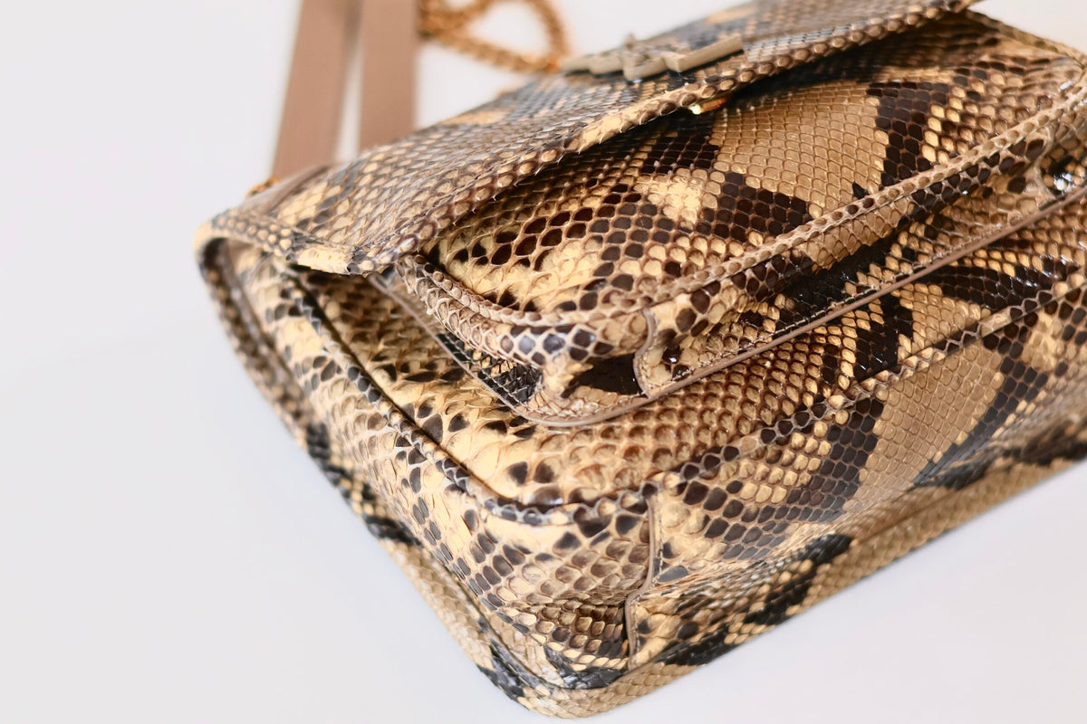 Saint Laurent Niki python leather