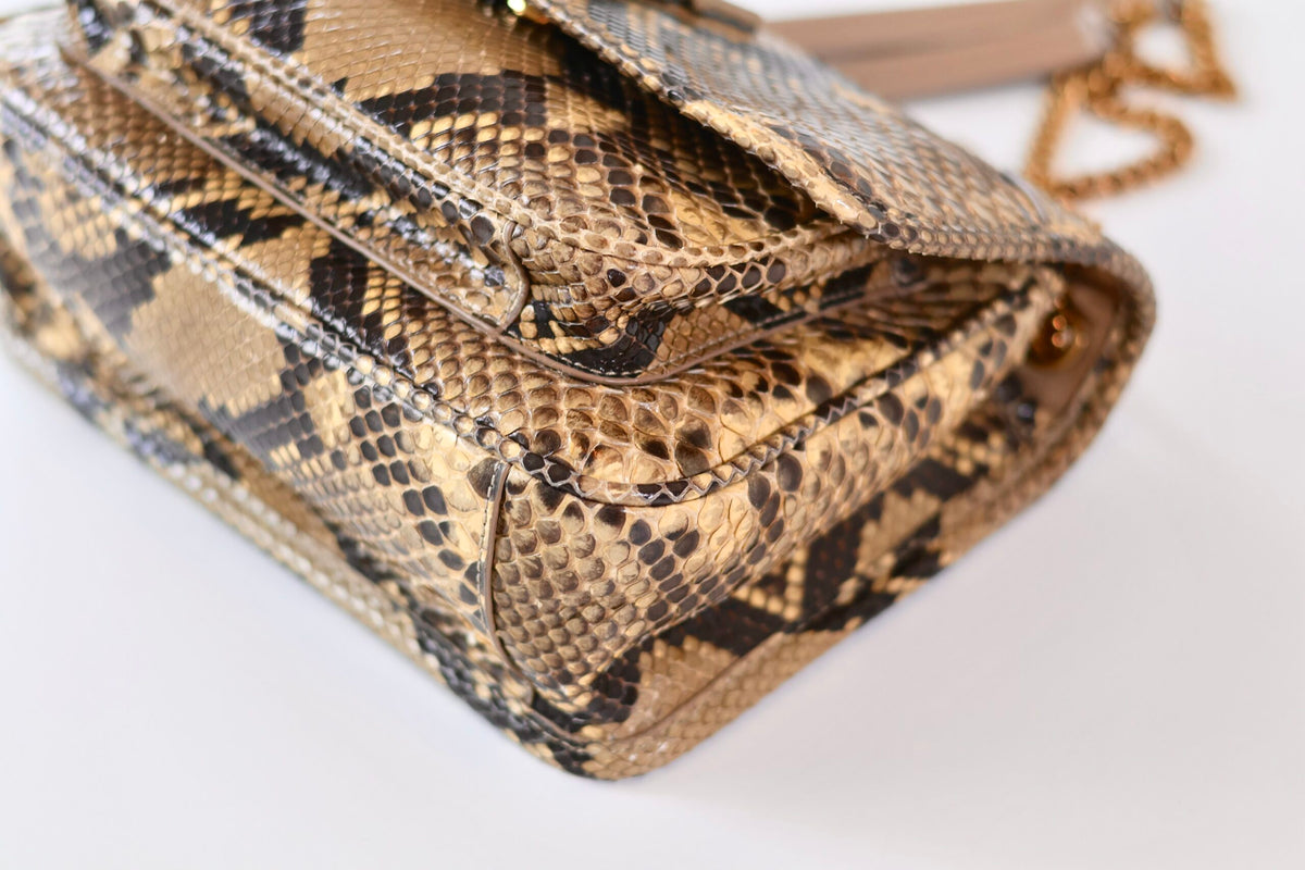 Saint Laurent Niki python leather