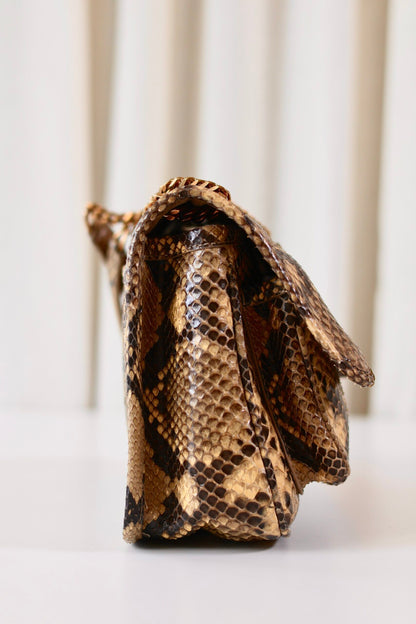Saint Laurent Niki python leather