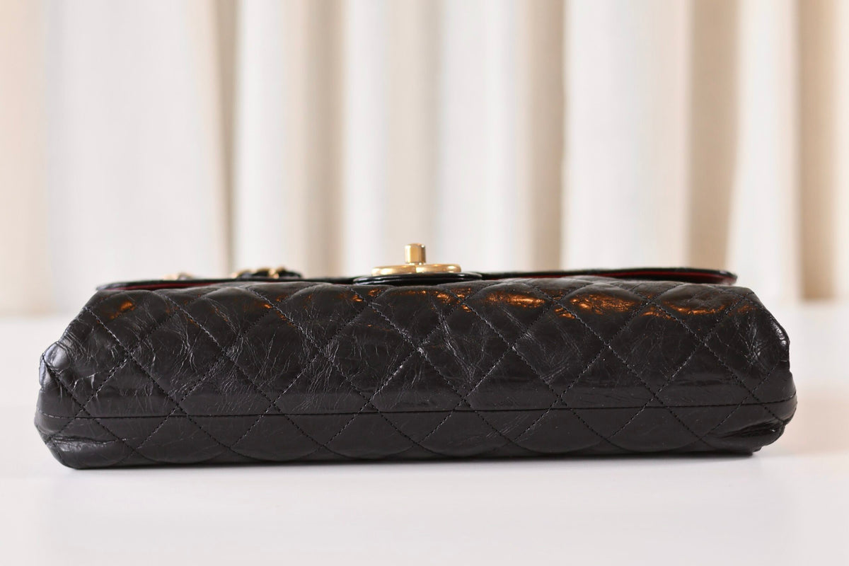 Chanel black single flap bag
