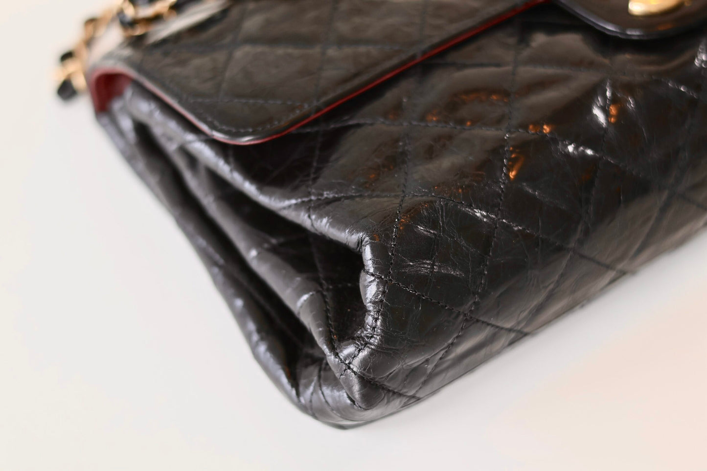 Chanel black single flap bag