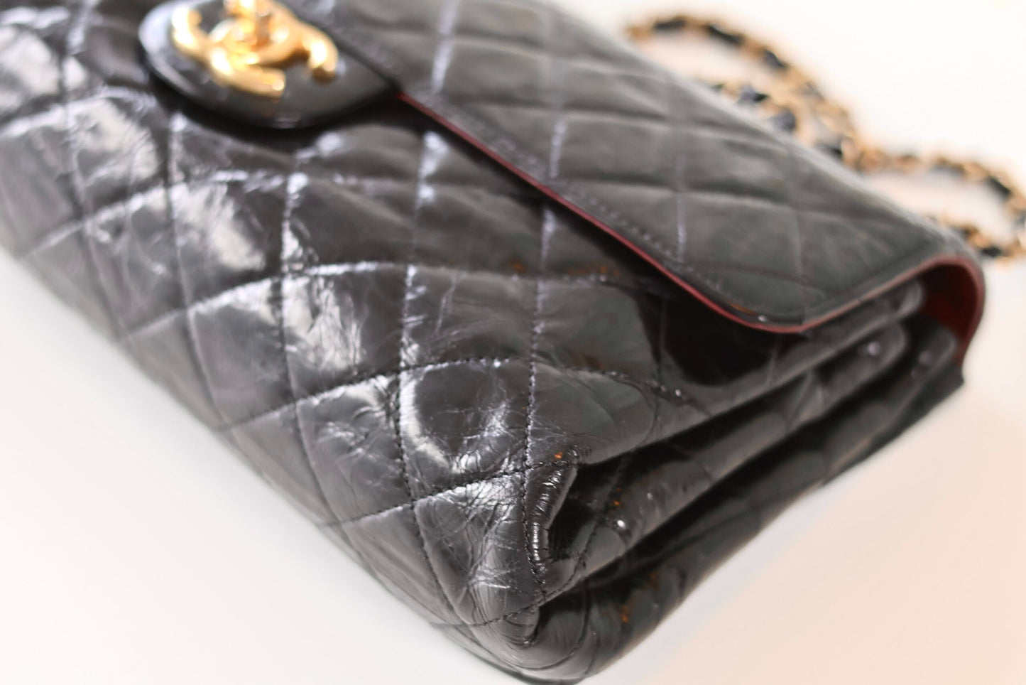 Chanel black single flap bag