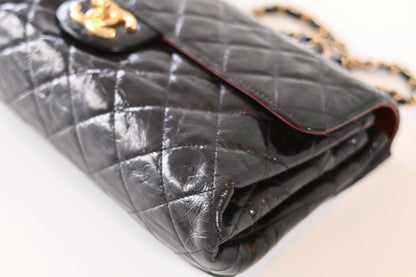 Chanel black single flap bag