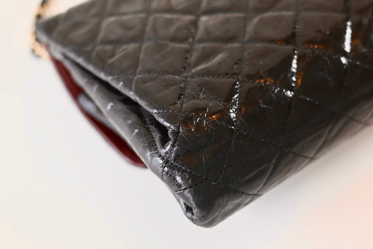 Chanel black single flap bag