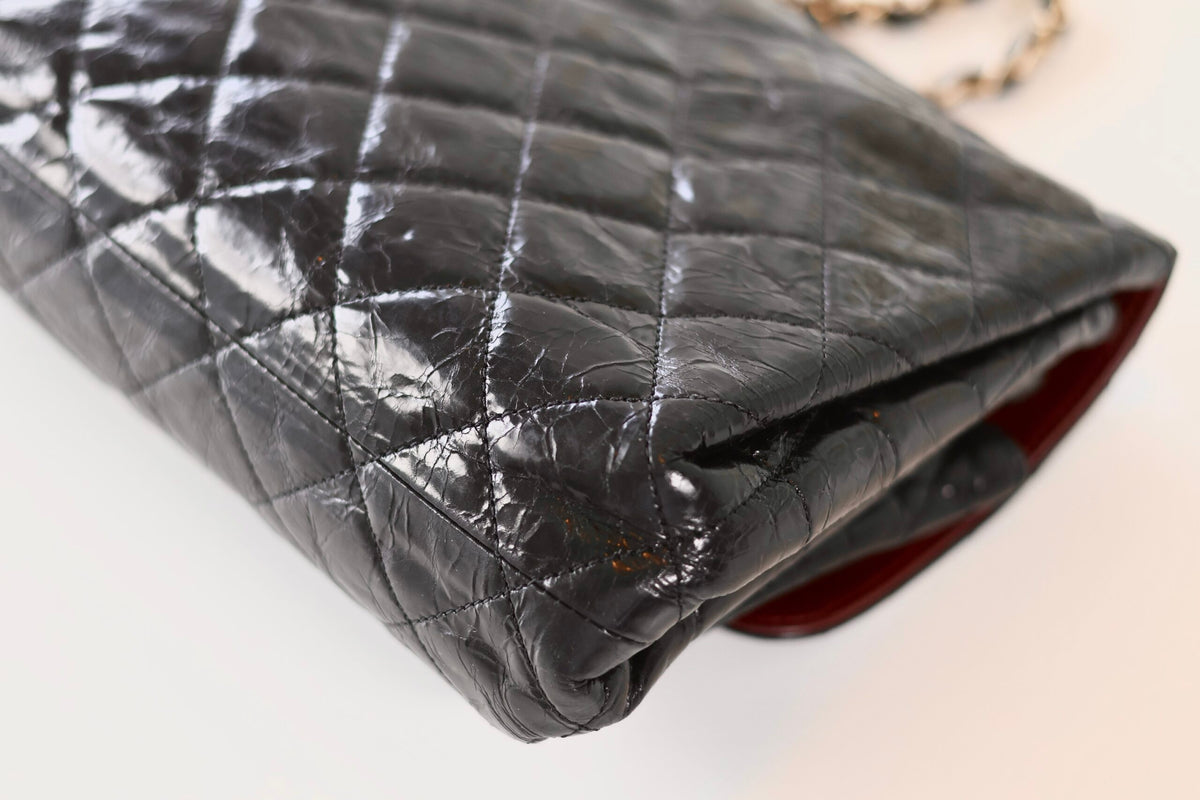 Chanel black single flap bag