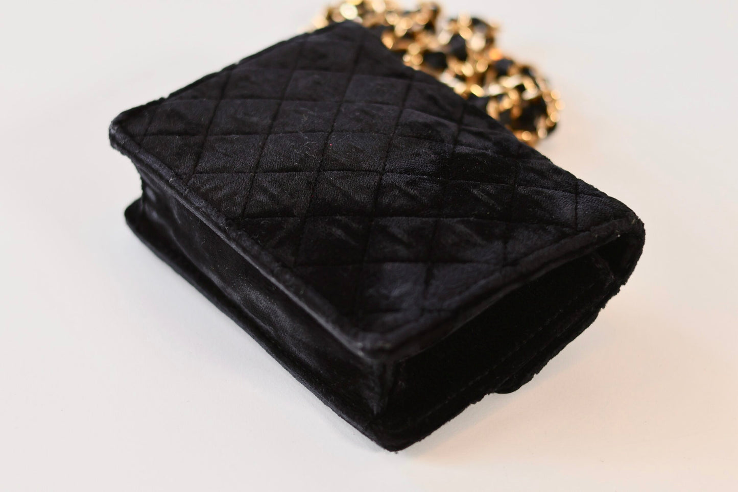 Chanel vintage velvet micro bag