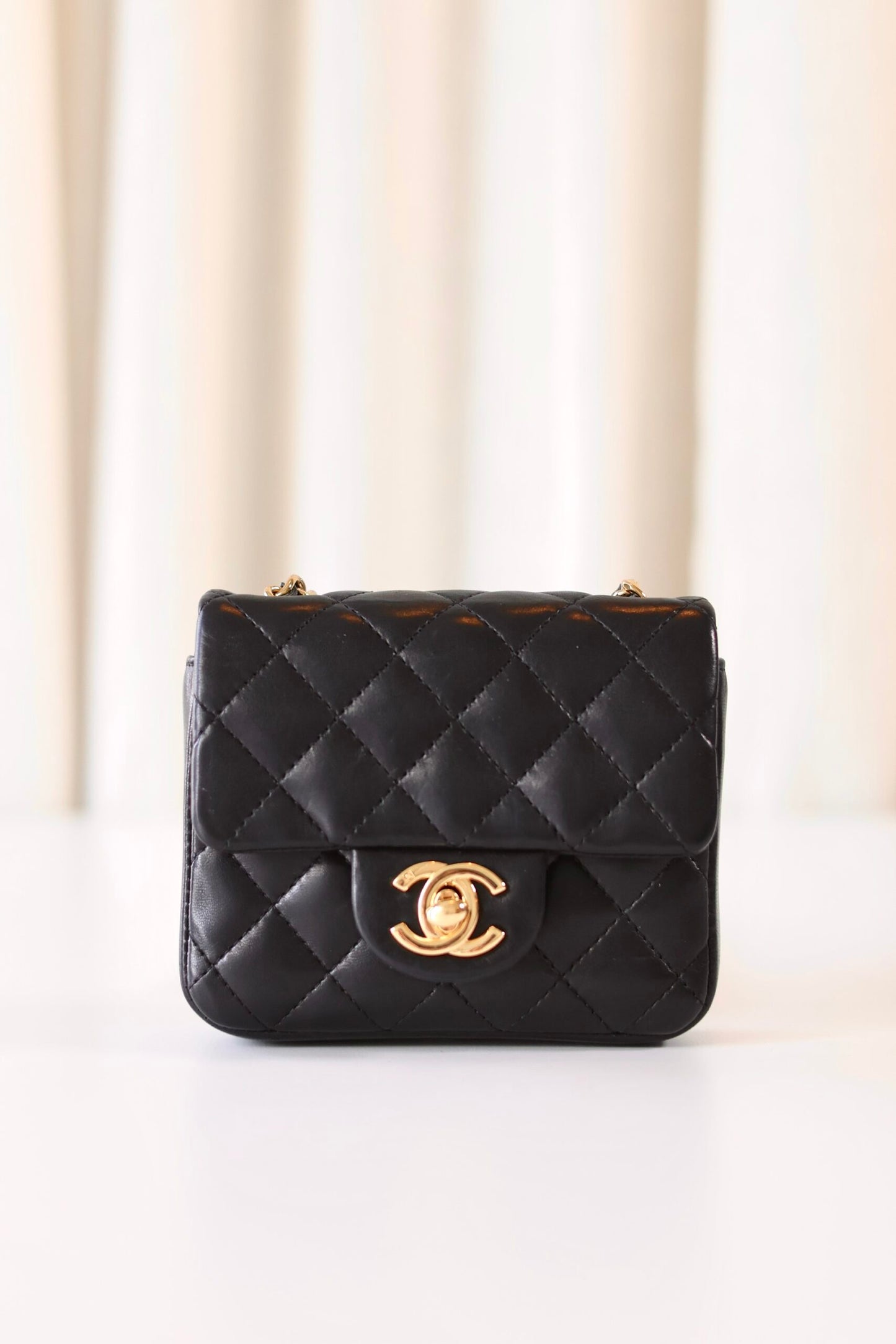 Chanel vintage micro square black