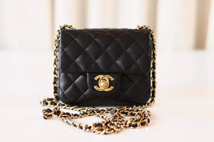 Chanel vintage micro square black