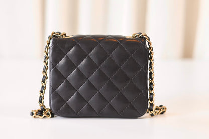 Chanel vintage micro square black