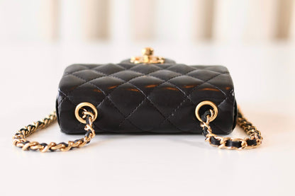 Chanel vintage micro square black