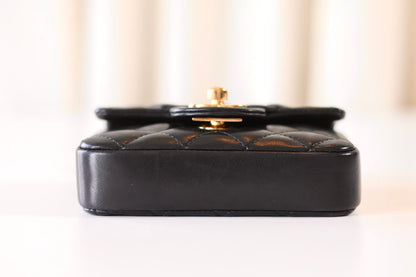 Chanel vintage micro square black