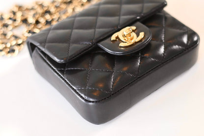 Chanel vintage micro square black