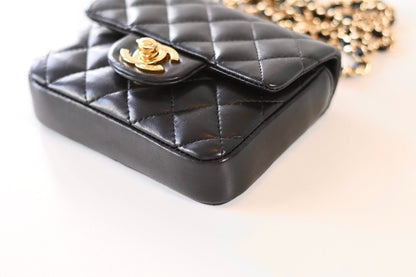 Chanel vintage micro square black