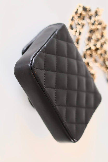 Chanel vintage micro square black