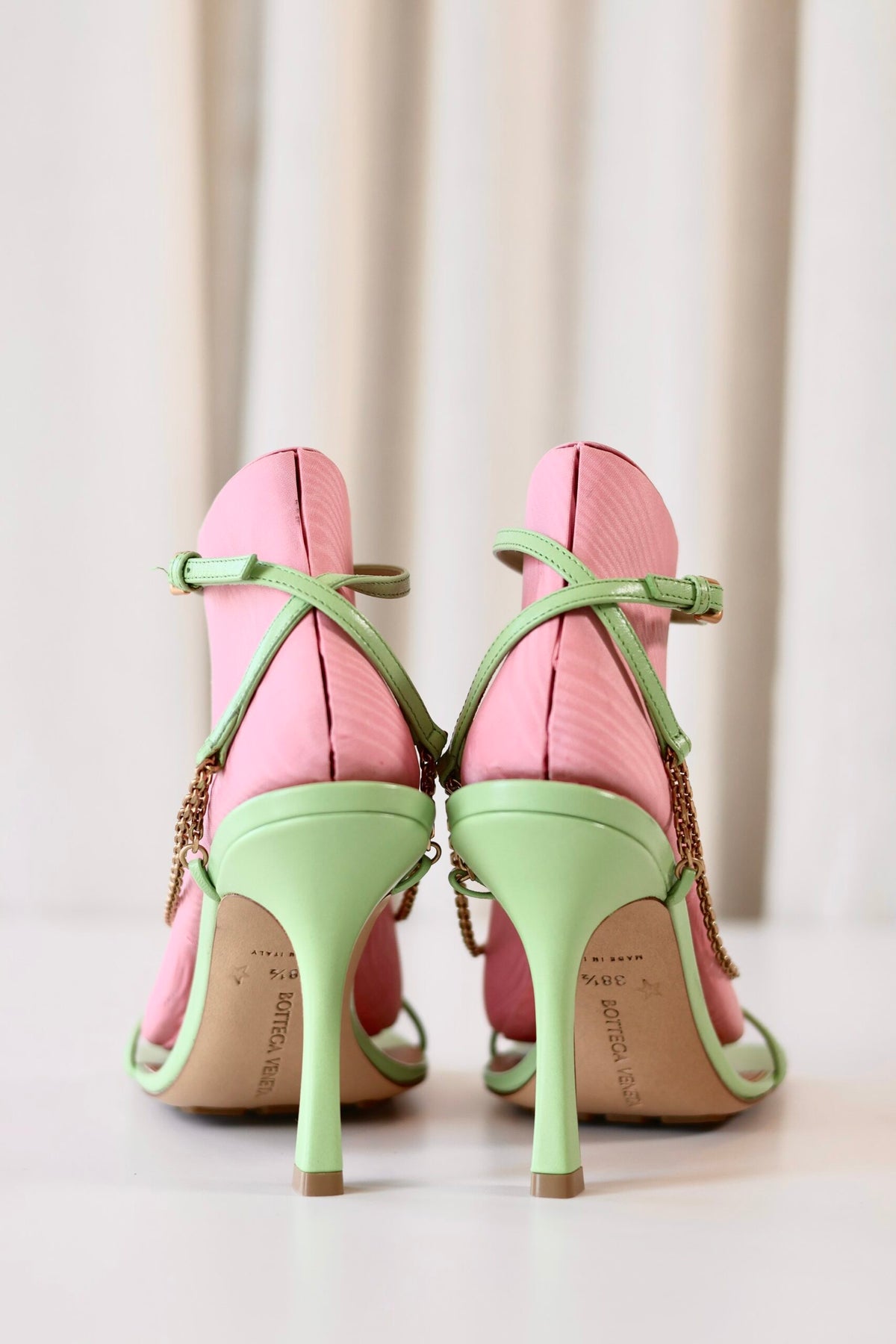 Bottega Veneta green heels