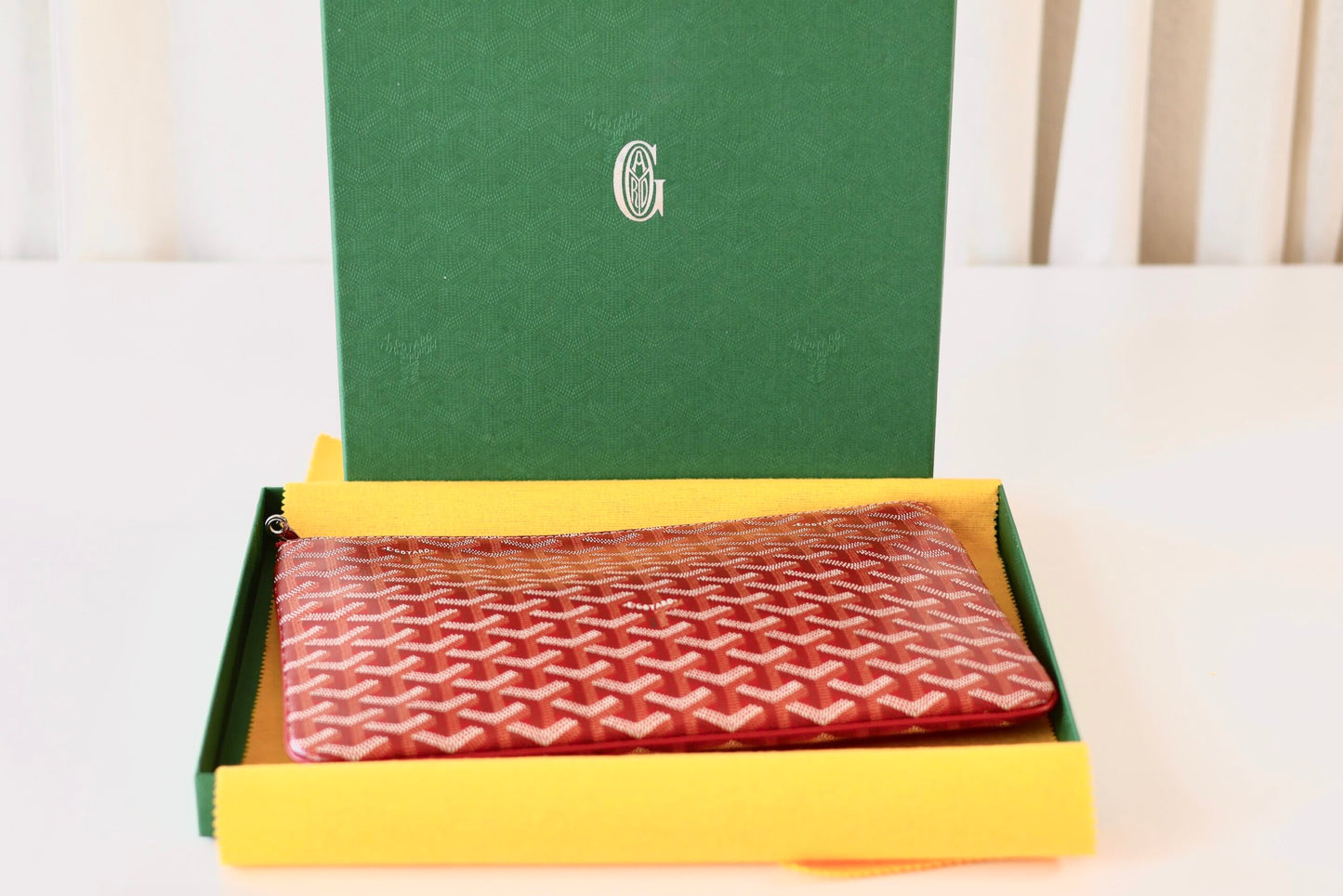Goyard Senat clutch red