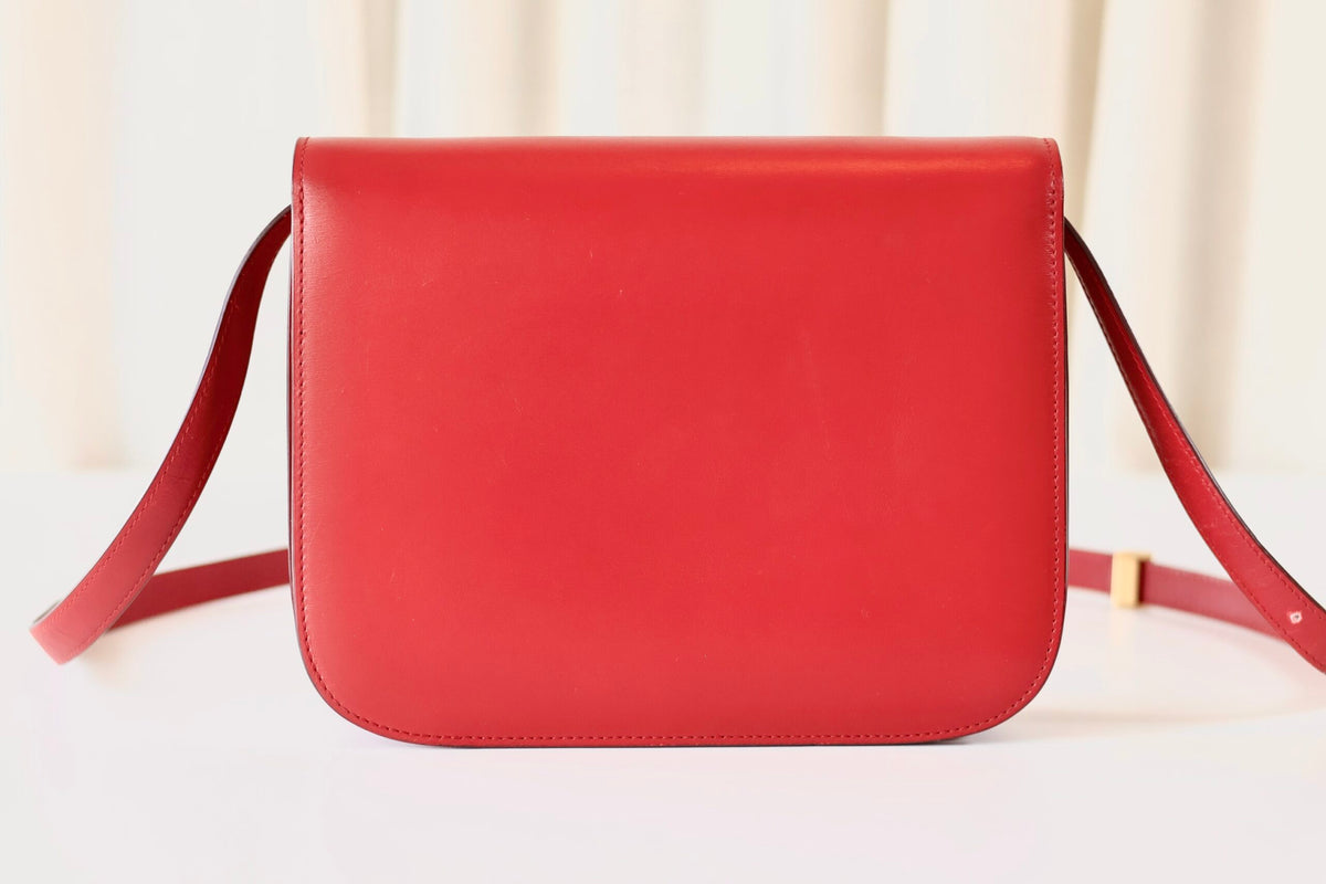 Celine classic red box bag