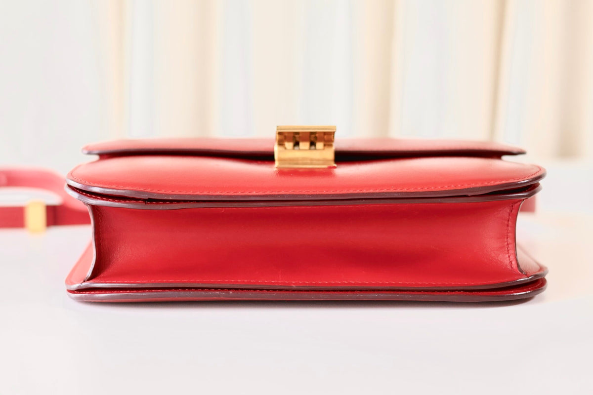 Celine classic red box bag