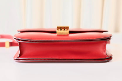 Celine classic red box bag