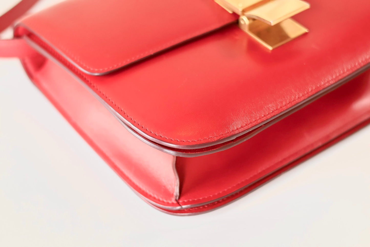 Celine classic red box bag