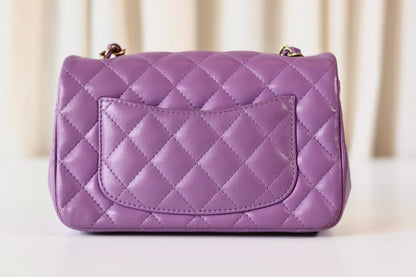 Chanel purple rectangular