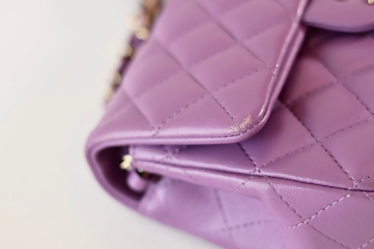 Chanel purple rectangular