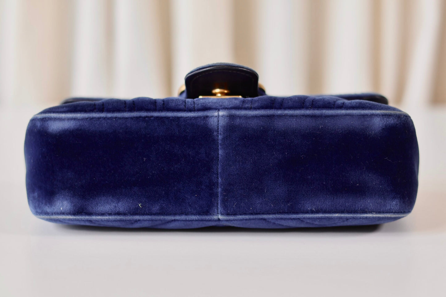 Gucci marmont navy velvet