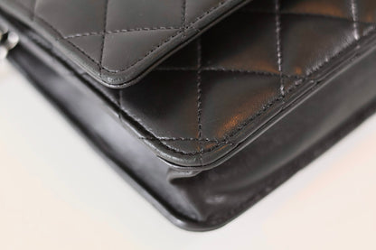 Chanel black wallet on chain
