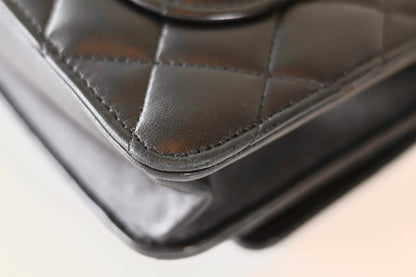 Chanel black wallet on chain