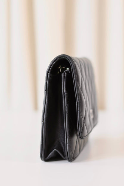 Chanel black wallet on chain