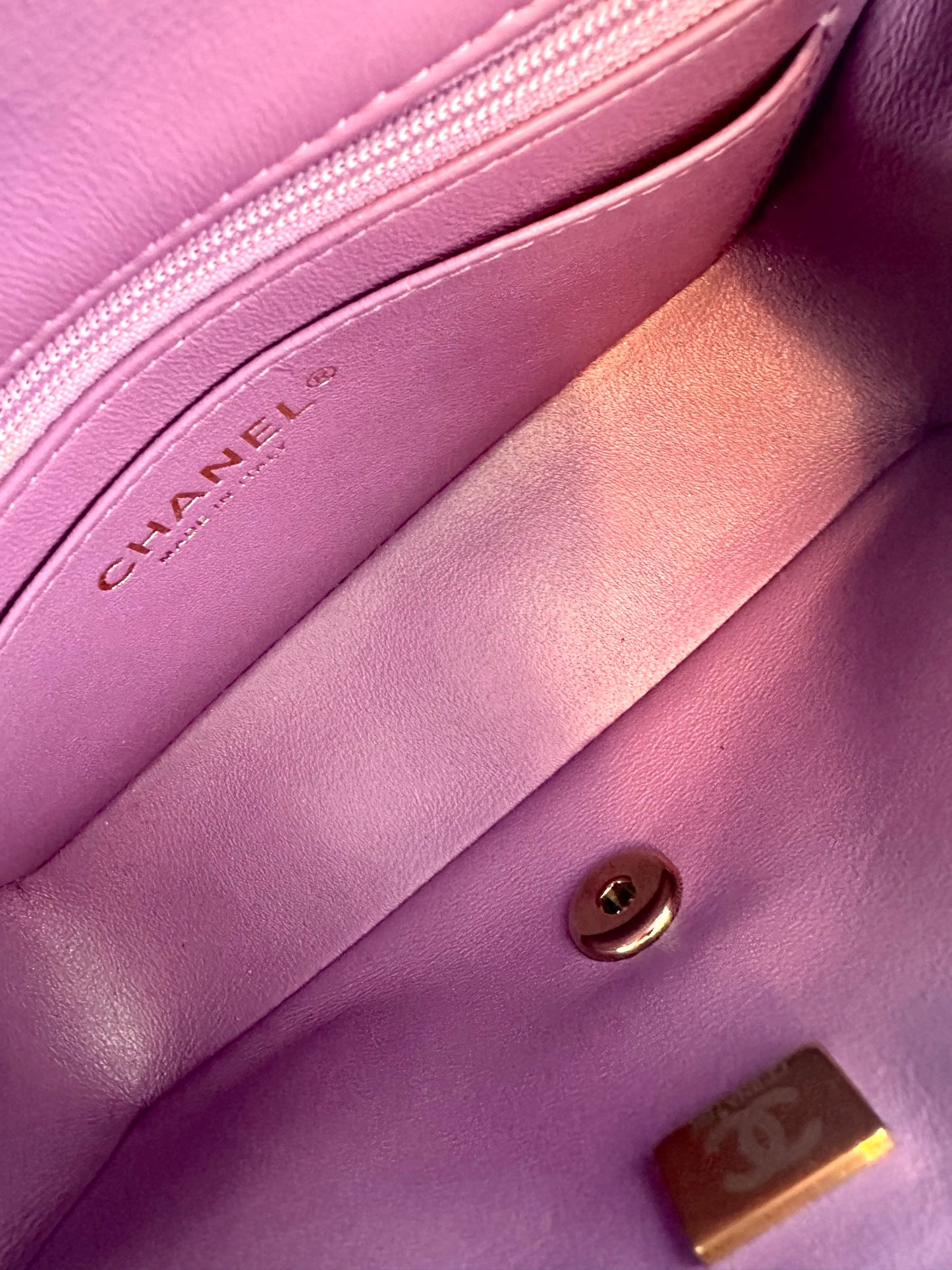 Chanel purple rectangular