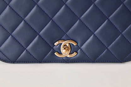 Chanel blue top handle
