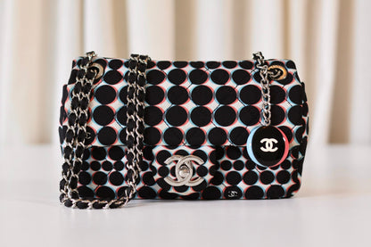 Chanel single flap bag polka dot