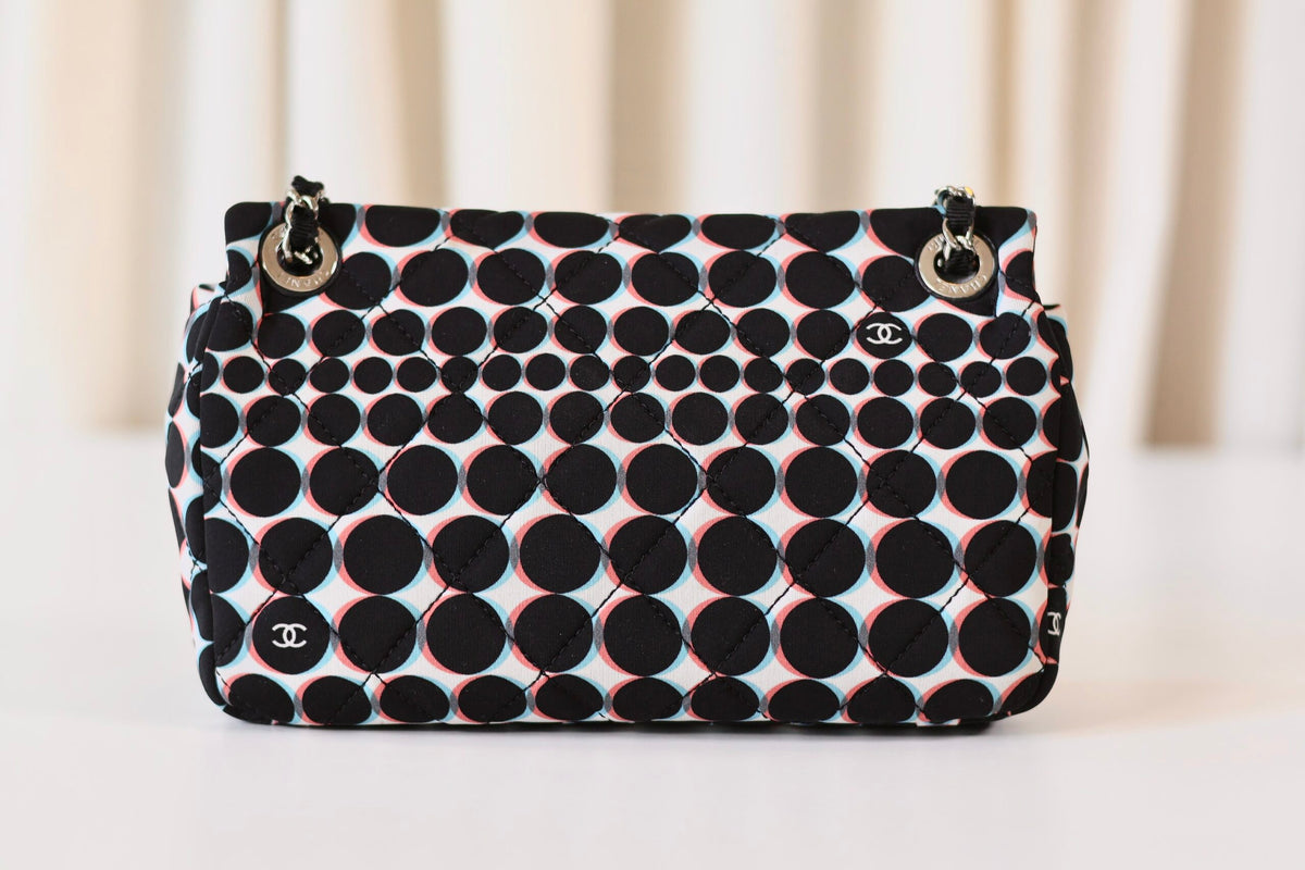 Chanel single flap bag polka dot