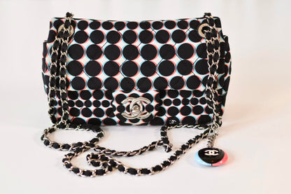 Chanel single flap bag polka dot