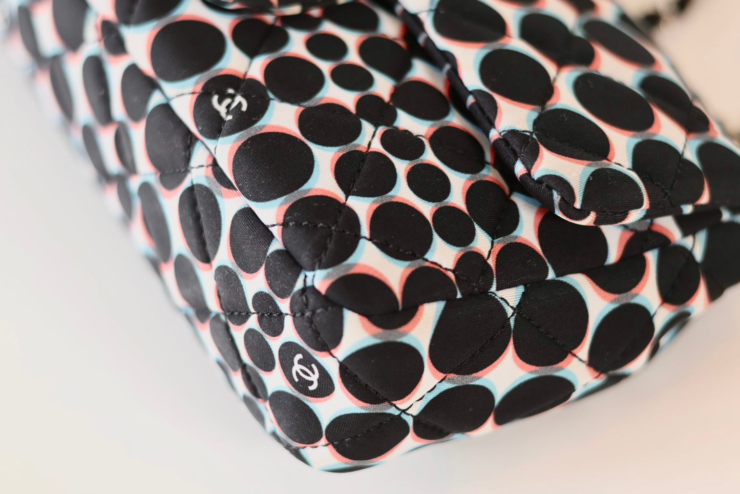 Chanel single flap bag polka dot