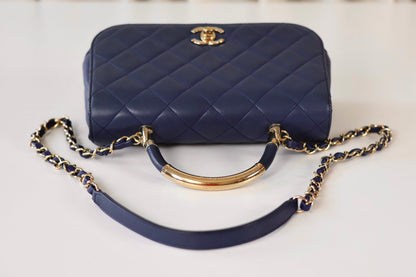 Chanel blue top handle