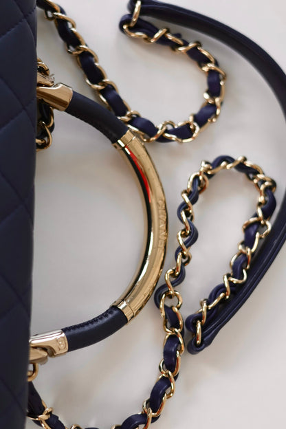 Chanel blue top handle