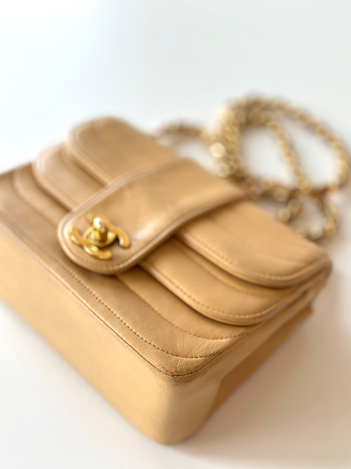 Chanel beige mini square