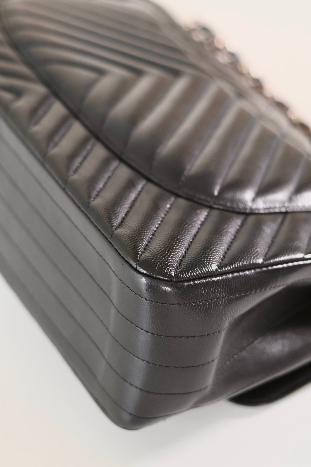 Chanel Classic Chevron Jumbo Black