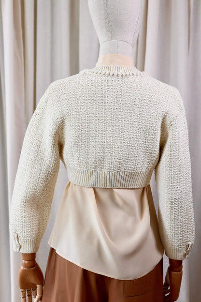 Chanel tweed jacket créme