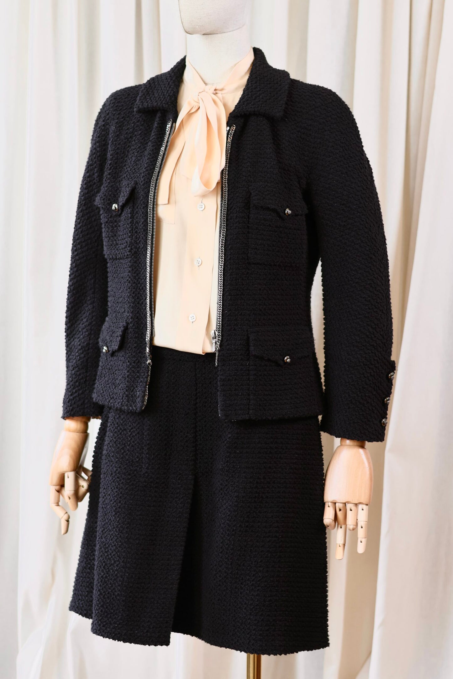 Chanel Tweed Suit Black