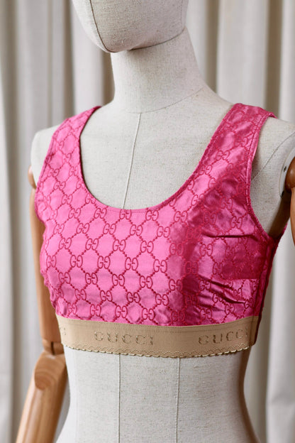 Gucci pink top monogram