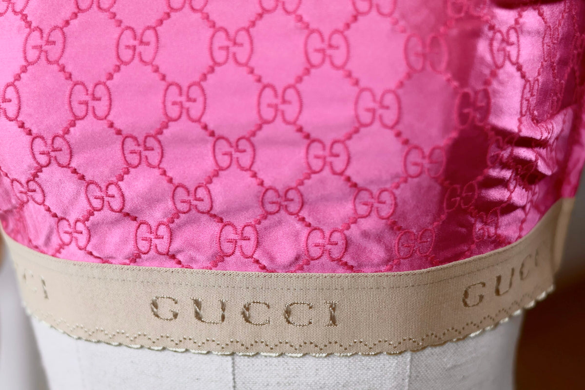Gucci pink top monogram