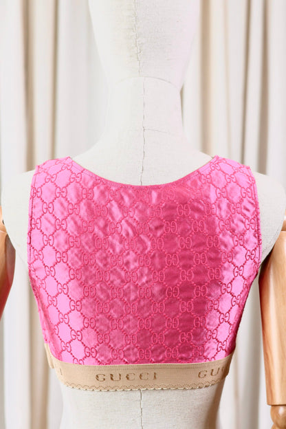 Gucci pink top monogram
