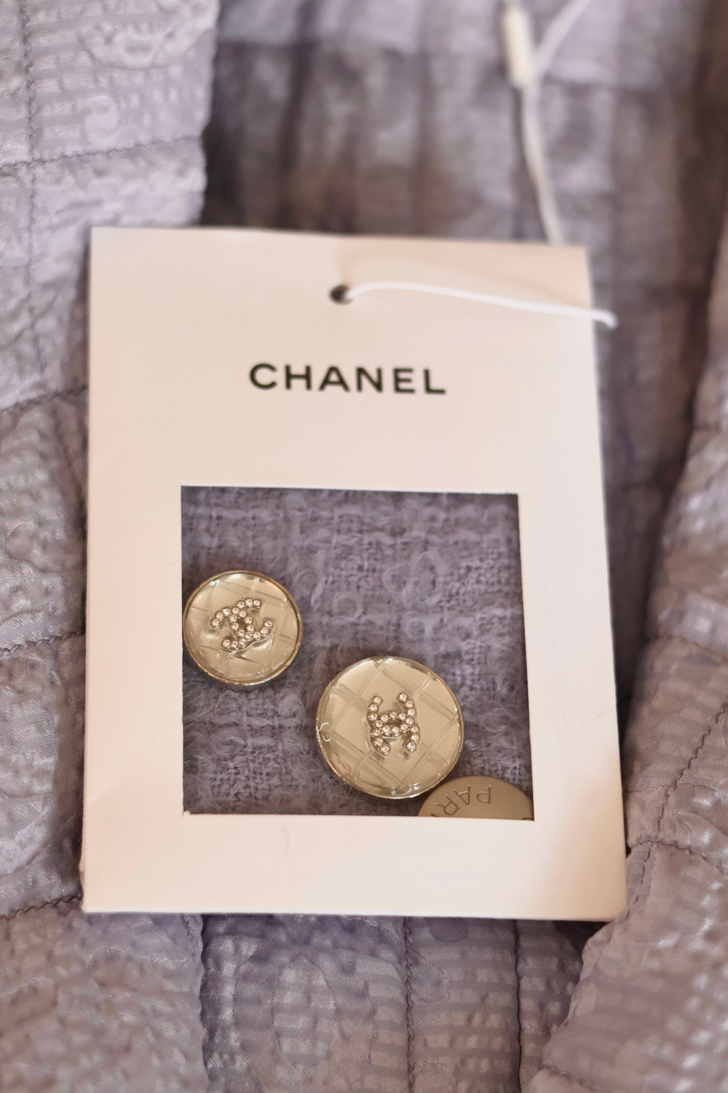 Chanel tweed jacket purple