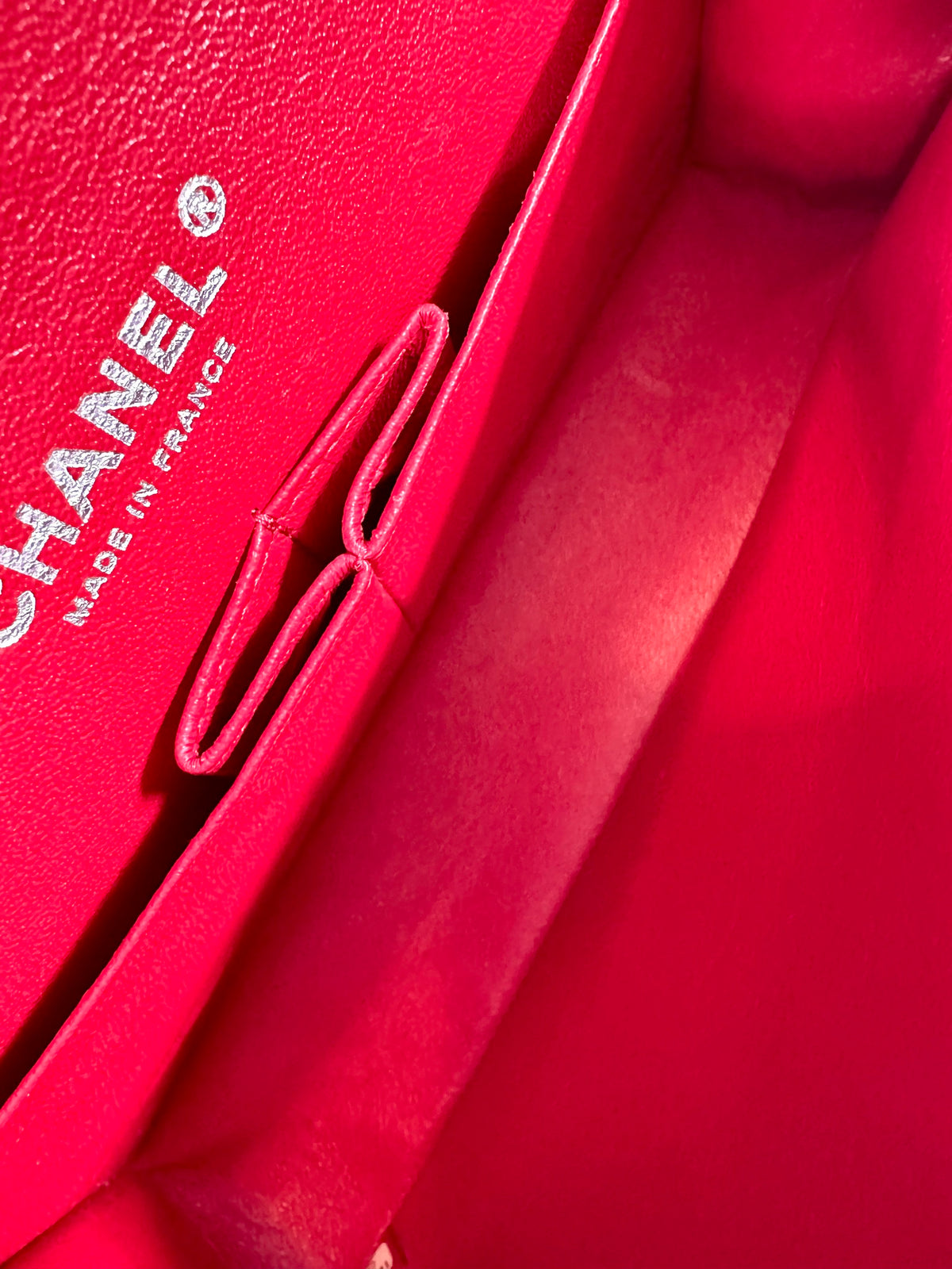 Chanel classic medium double flap bag red